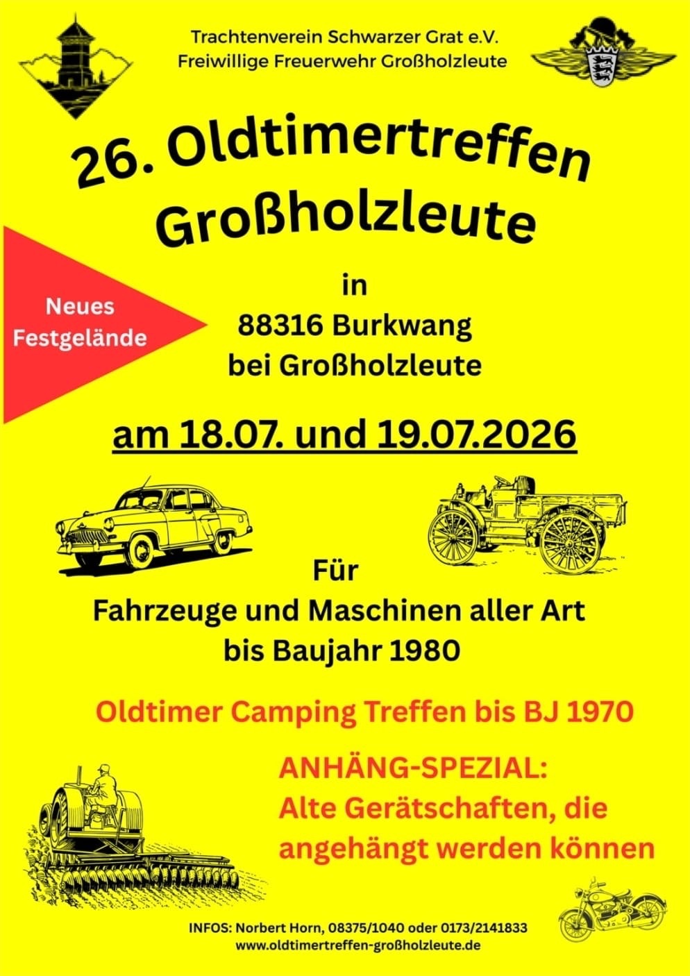 26. Oldtimertreffen in Großholzleute, 19.07.2026